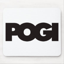 Pogi - Black Mouse Pads