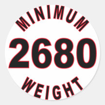Poids minimum 2680 rond autocollant rond
