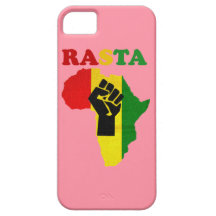 Poing de puissance noire de Rasta au-dessus de cas Coques iPhone 5 Case-Mate