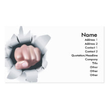 Poing poinçonnant la conception à haute impression modèle de carte de visite