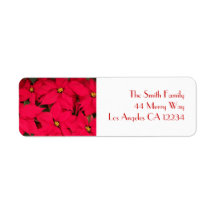 Poinsettia Address Label