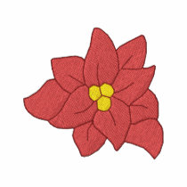 Poinsettia Embroidered Shirt