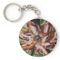 Poinsettia Fine Art Happy Holidays keychains