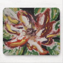 Poinsettia Fine Art Happy Holidays mousepads