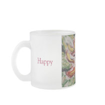Poinsettia Fine Art Happy Holidays mugs