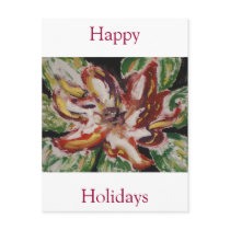 Poinsettia Fine Art Happy Holidays postcards