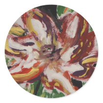 Poinsettia Fine Art Happy Holidays stickers