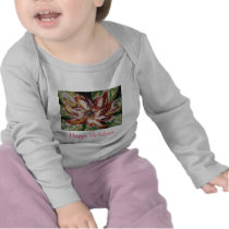 Poinsettia Fine Art Happy Holidays t-shirts
