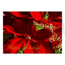 Poinsettia Greetings Card