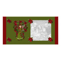 Poinsettia Happy Yule Faery Photo Card