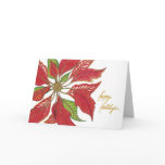 Poinsettia Holiday Card