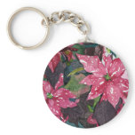 Poinsettia Keychains
