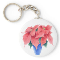 Poinsettia Keychain