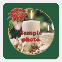 Poinsettia Photo Frame stickers