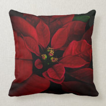 Poinsettia Pillow by Lois Bryan