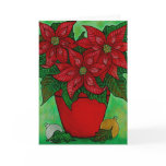 "Poinsettia Time" Christmas Card