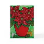 "Poinsettia Time" Greeting Card