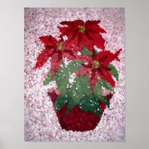 Poinsettias Crystallized Poster