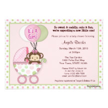 Point de polka de vert de rose d'invitation de bab
