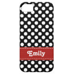 Point de polka noir et blanc coque Case-Mate iPhone 5