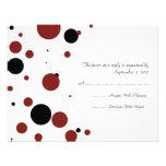 Point de polka noir et blanc épousant RSVP Invitations Personnalisées