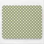 Point de polka vert de cèdre Mousepad Tapis De Souris