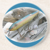 Point Jude Cape Codder Vintage Fishing Lure Coaster