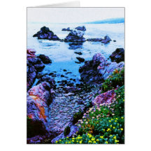 Point Lobos rocky beach Card