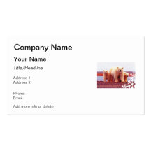 Pointillism Polar Bear Family Snowflake Cutout Business Card Templates