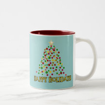 Pointillism Style Christmas Tree Products Mug