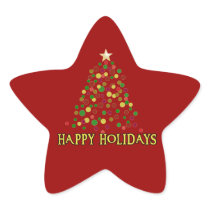 Pointillism Style Christmas Tree Products Sticker
