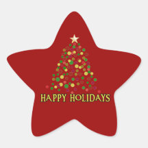 Pointillism Style Christmas Tree Products Sticker
