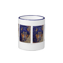 Pointillist Belgian Shepherd Dog Coffee Mugs