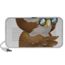 Pointing Cute Owl iPod Speaker