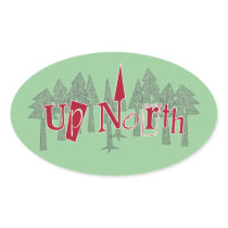 Pointing Up North Pine Trees Sticker
