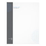 Points bleus simples modernes élégants simples en-tête de lettre customisable