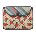points minables de roses et plaid de très bon goût poche pour macbook pro