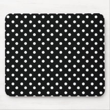 Points noirs et blancs Mousepad Tapis De Souris
