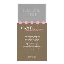 Points roses - fille photocartes