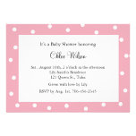 Pois assez rose invitations personnalisées