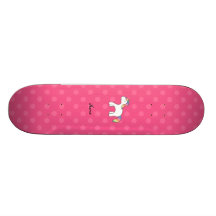 Pois de rose de licorne de bébé d'arc-en-ciel skateboards personnalisés