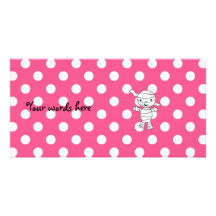 Pois mignon de rose de maman cartes de vœux avec photo