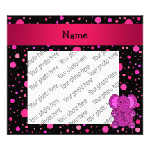 Pois nommé personnalisé de rose d'éléphant rose photographie