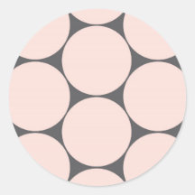 pois rose autocollant rond