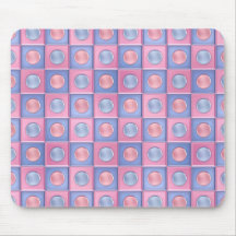 Pois rose et bleu tapis de souris