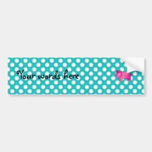 Pois rose mignon de turquoise d'hippopotame autocollants pour voiture