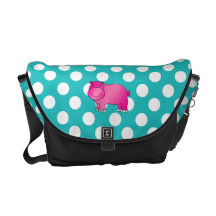 Pois rose mignon de turquoise d'hippopotame besace