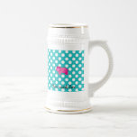 Pois rose mignon de turquoise d'hippopotame tasse à café