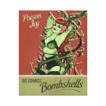Poison Ivy Bombshell Stretched Canvas Prints