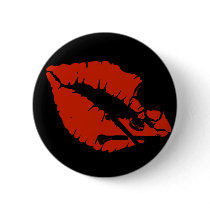 poison lips pinback button
